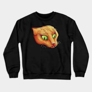 Cat with Funny Face Crewneck Sweatshirt